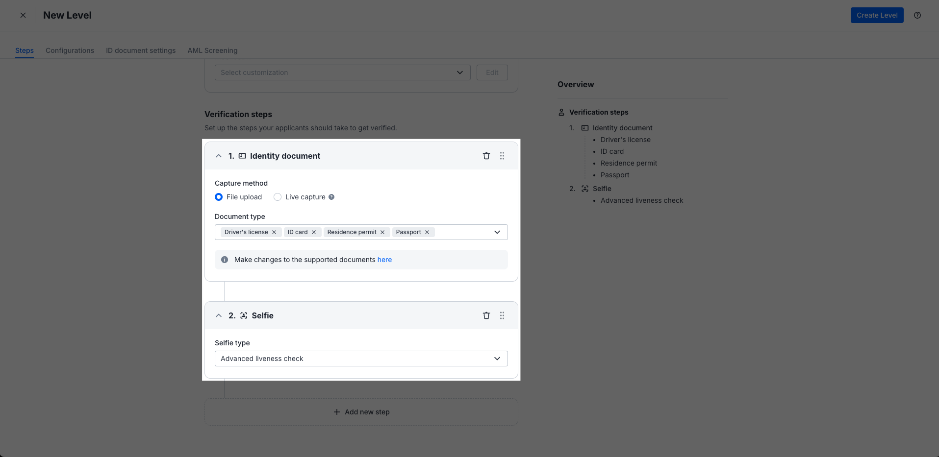 Document Configuration
