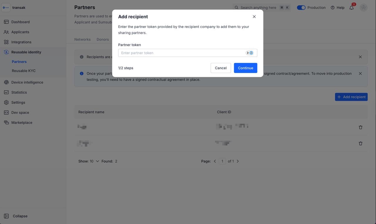 Add Recipient